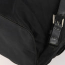 PRADA Backpack Nylon Leather Black Silver Auth 173533-18