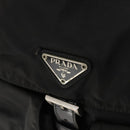 PRADA Backpack Nylon Leather Black Silver Auth 173533-20