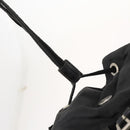 PRADA Backpack Nylon Leather Black Silver Auth 173533-22