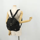 PRADA Backpack Nylon Leather Black Silver Auth 173533-30
