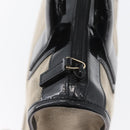 GUCCI Tote Bag Canvas patent leather Beige Black gold 000 0855 Auth 173536-14