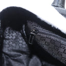 GUCCI Tote Bag Canvas patent leather Beige Black gold 000 0855 Auth 173536-20