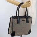 GUCCI Tote Bag Canvas patent leather Beige Black gold 000 0855 Auth 173536-24