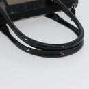 GUCCI Tote Bag Canvas patent leather Beige Black gold 000 0855 Auth 173536-7