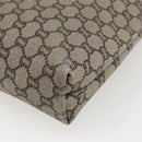 GUCCI GUCCI Plus Supreme Web Sherry Line Tote Bag PVC Beige Gold Auth 173538-12