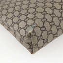 GUCCI GUCCI Plus Supreme Web Sherry Line Tote Bag PVC Beige Gold Auth 173538-13