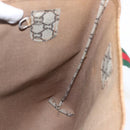 GUCCI GUCCI Plus Supreme Web Sherry Line Tote Bag PVC Beige Gold Auth 173538-17