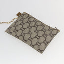 GUCCI GUCCI Plus Supreme Web Sherry Line Tote Bag PVC Beige Gold Auth 173538-21