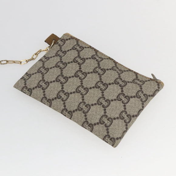 GUCCI GUCCI Plus Supreme Web Sherry Line Tote Bag PVC Beige Gold Auth 173538