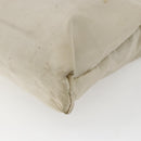 PRADA Tote Bag Nylon Beige Silver Auth 173539-15