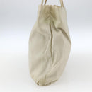 PRADA Tote Bag Nylon Beige Silver Auth 173539-4