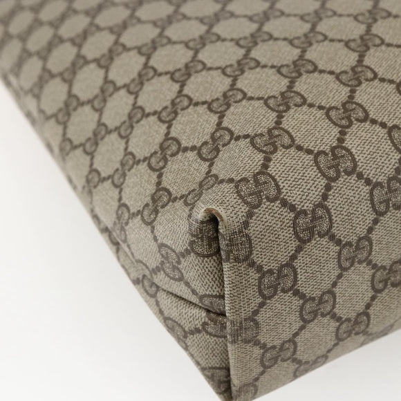 GUCCI GG Supreme Web Sherry Line Tote Bag PVC Beige Gold 39 02 003 Auth 173540