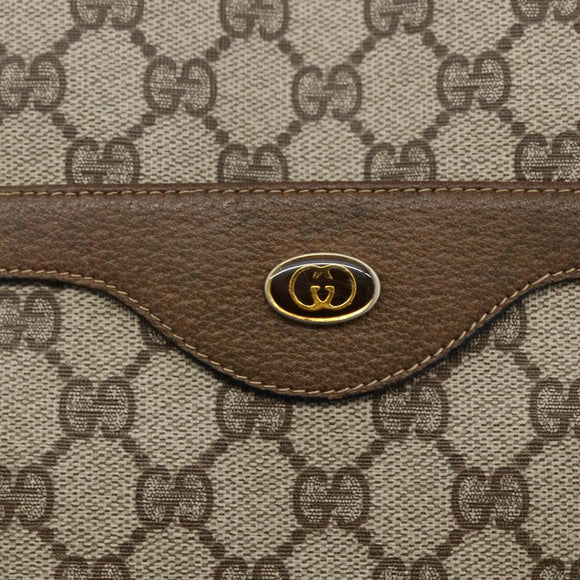 GUCCI GG Supreme Web Sherry Line Tote Bag PVC Beige Gold 39 02 003 Auth 173540