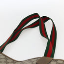 GUCCI GG Supreme Web Sherry Line Tote Bag PVC Beige Gold 39 02 003 Auth 173540-8