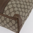 GUCCI GG Supreme Tote Bag PVC Leather Beige Auth 173541-16