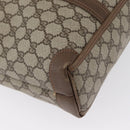 GUCCI GG Supreme Tote Bag PVC Leather Beige Auth 173541-17