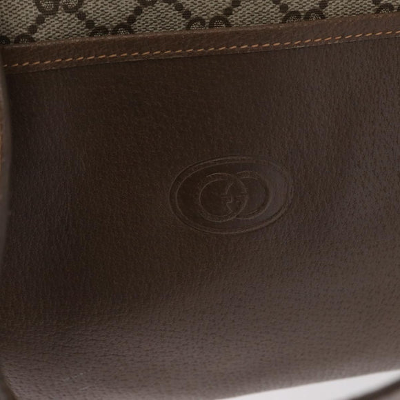 GUCCI GG Supreme Tote Bag PVC Leather Beige Auth 173541