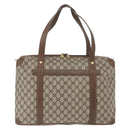 GUCCI GG Supreme Tote Bag PVC Leather Beige Auth 173541-2