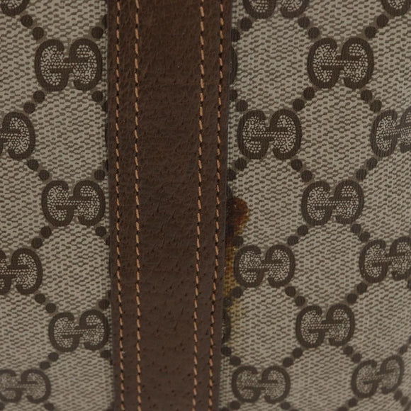 GUCCI GG Supreme Tote Bag PVC Leather Beige Auth 173541