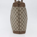 GUCCI GG Supreme Tote Bag PVC Leather Beige Auth 173541-4