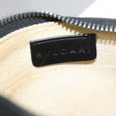 BVLGARI Logo Mania Shoulder Bag Canvas Black Silver Auth 173542-19