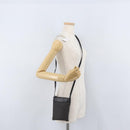 BVLGARI Logo Mania Shoulder Bag Canvas Black Silver Auth 173542-22