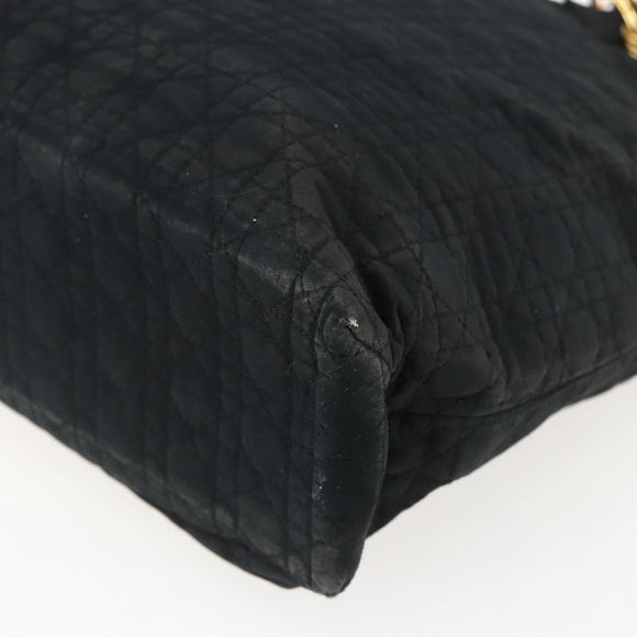 Christian Dior Canage Tote Bag Black Gold Auth 173544