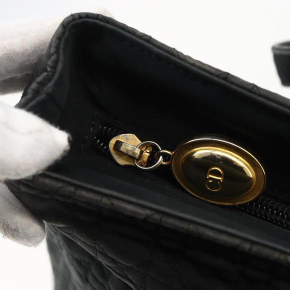 Christian Dior Canage Tote Bag Black Gold Auth 173544