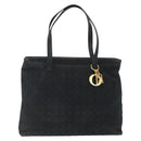 Christian Dior Canage Tote Bag Black Gold Auth 173544-13