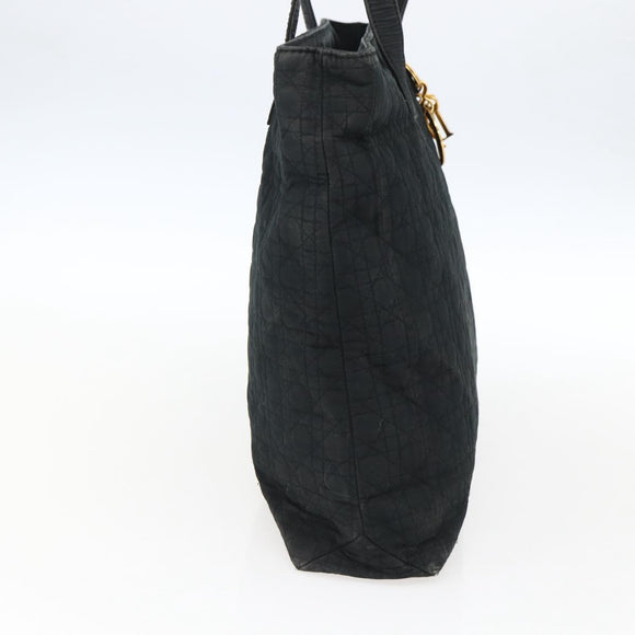Christian Dior Canage Tote Bag Black Gold Auth 173544