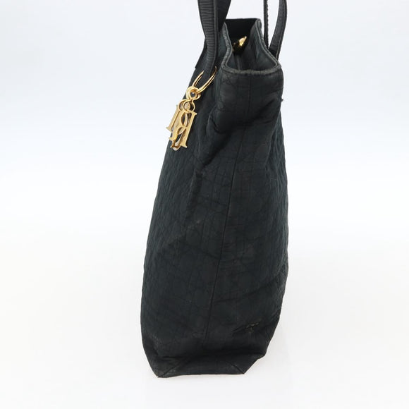 Christian Dior Canage Tote Bag Black Gold Auth 173544