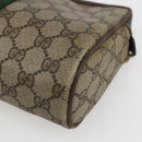 GUCCI GG Supreme Web Sherry Line Clutch Bag PVC Beige Gold 22 01 012 Auth 173548-15