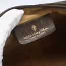 GUCCI GG Supreme Web Sherry Line Clutch Bag PVC Beige Gold 22 01 012 Auth 173548-9