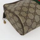 GUCCI GG Supreme Web Sherry Line Clutch Bag PVC Beige Gold 22 01 012 Auth 173548-14