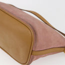 GUCCI Accessory Pouch Suede Pink Gold 039 1103 Auth 173549-12