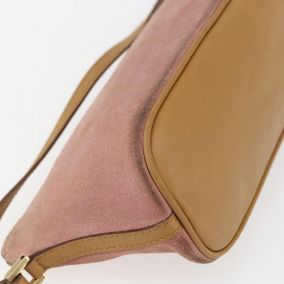 GUCCI Accessory Pouch Suede Pink Gold 039 1103 Auth 173549