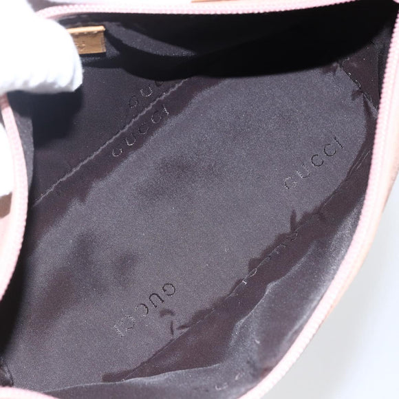 GUCCI Accessory Pouch Suede Pink Gold 039 1103 Auth 173549