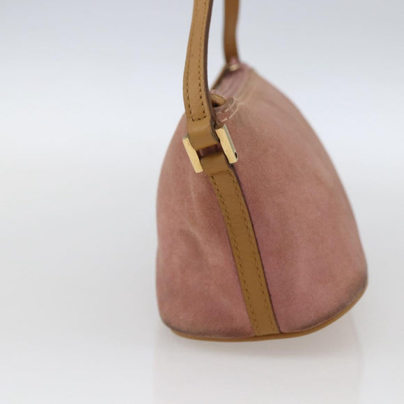 GUCCI Accessory Pouch Suede Pink Gold 039 1103 Auth 173549