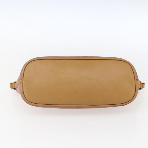 GUCCI Accessory Pouch Suede Pink Gold 039 1103 Auth 173549