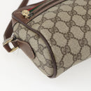 GUCCI GG Supreme Web Sherry Line Bag PVC Beige Gold 001 56 6655 Auth 173550-15