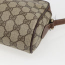 GUCCI GG Supreme Web Sherry Line Bag PVC Beige Gold 001 56 6655 Auth 173550-16