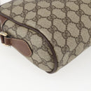 GUCCI GG Supreme Web Sherry Line Bag PVC Beige Gold 001 56 6655 Auth 173550-17