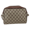 GUCCI GG Supreme Web Sherry Line Bag PVC Beige Gold 001 56 6655 Auth 173550-2
