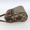 GUCCI GG Supreme Web Sherry Line Bag PVC Beige Gold 001 56 6655 Auth 173550-3