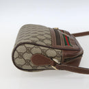 GUCCI GG Supreme Web Sherry Line Bag PVC Beige Gold 001 56 6655 Auth 173550-4