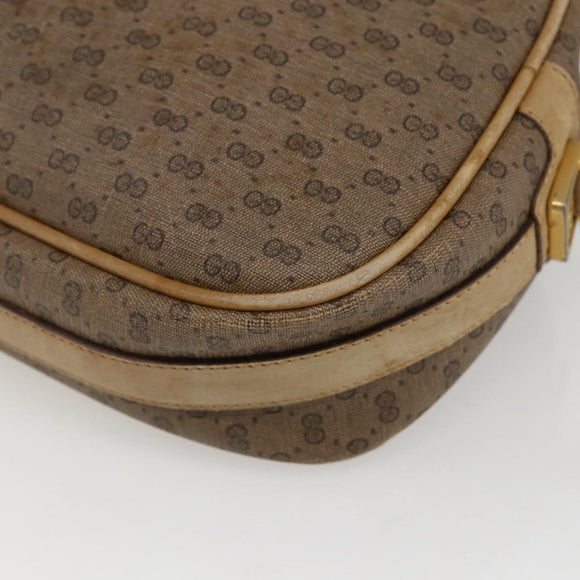 GUCCI Micro GG Supreme Shoulder Bag PVC Beige Gold 001 418 4795 Auth 173551