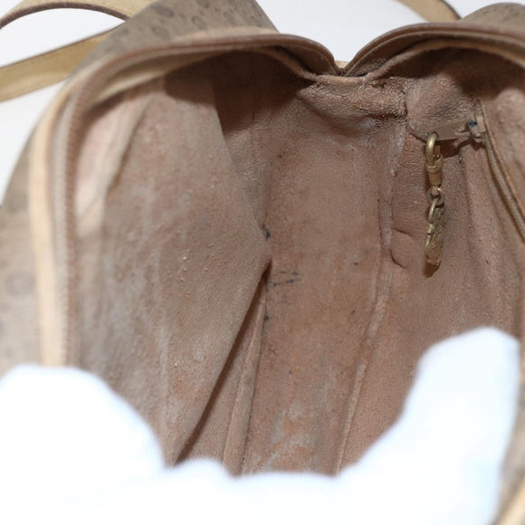 GUCCI Micro GG Supreme Shoulder Bag PVC Beige Gold 001 418 4795 Auth 173551