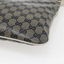 GUCCI GG Crystal Shoulder Bag Coated Canvas Navy Gold 257246 Auth 173553V-16