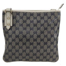 GUCCI GG Crystal Shoulder Bag Coated Canvas Navy Gold 257246 Auth 173553V-13