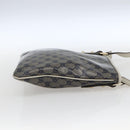 GUCCI GG Crystal Shoulder Bag Coated Canvas Navy Gold 257246 Auth 173553V-3